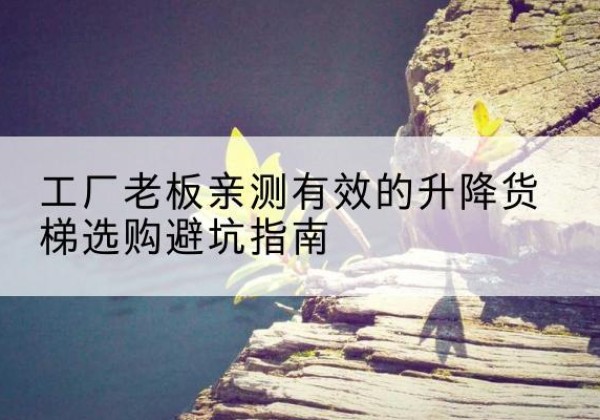 鸡西升降货梯怎么选-工厂老板亲测有效的升降货梯选购避坑指南